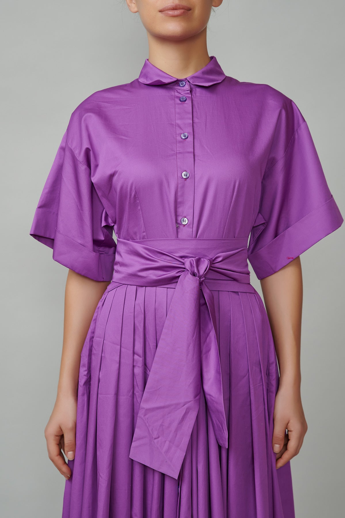 Rochie Camasa Lunga din Bumbac, Mov