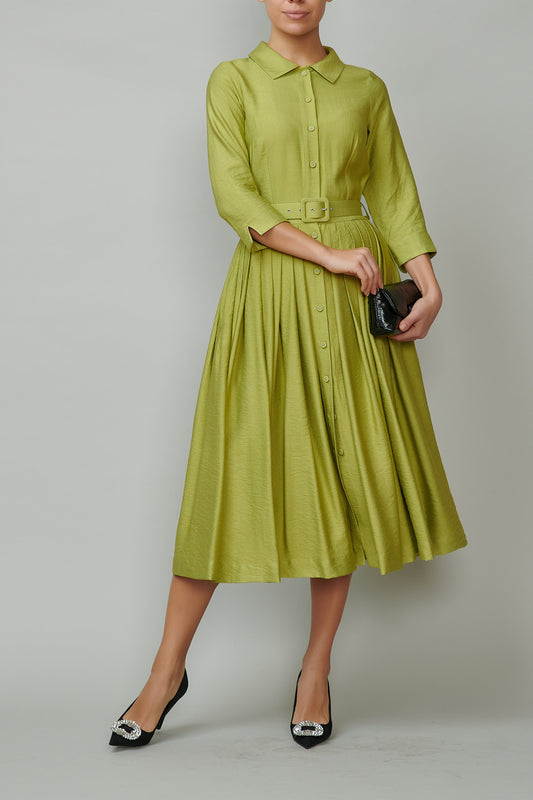Rochie camasa verde olive