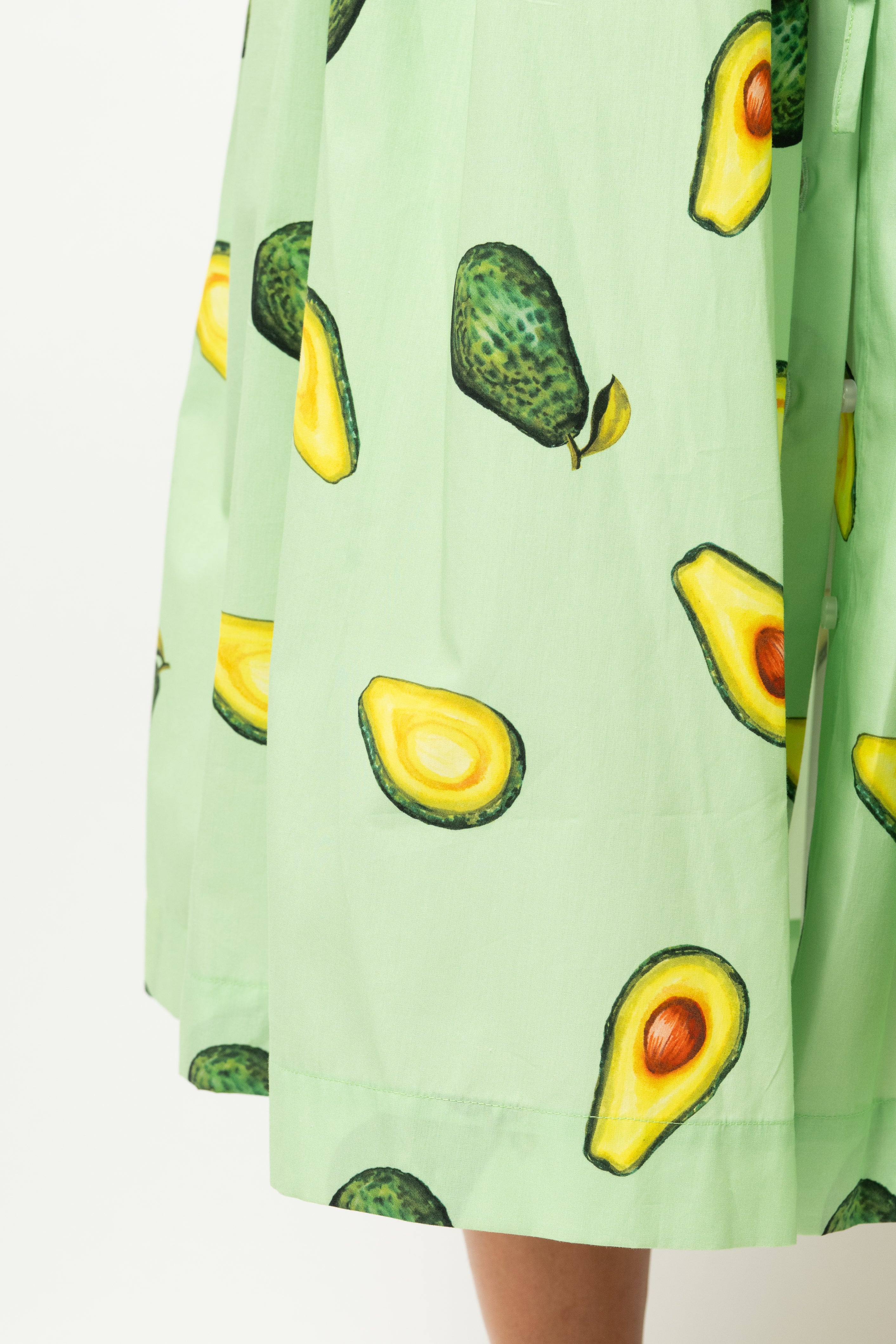 Fusta Midi cu Imprimeu Avocado