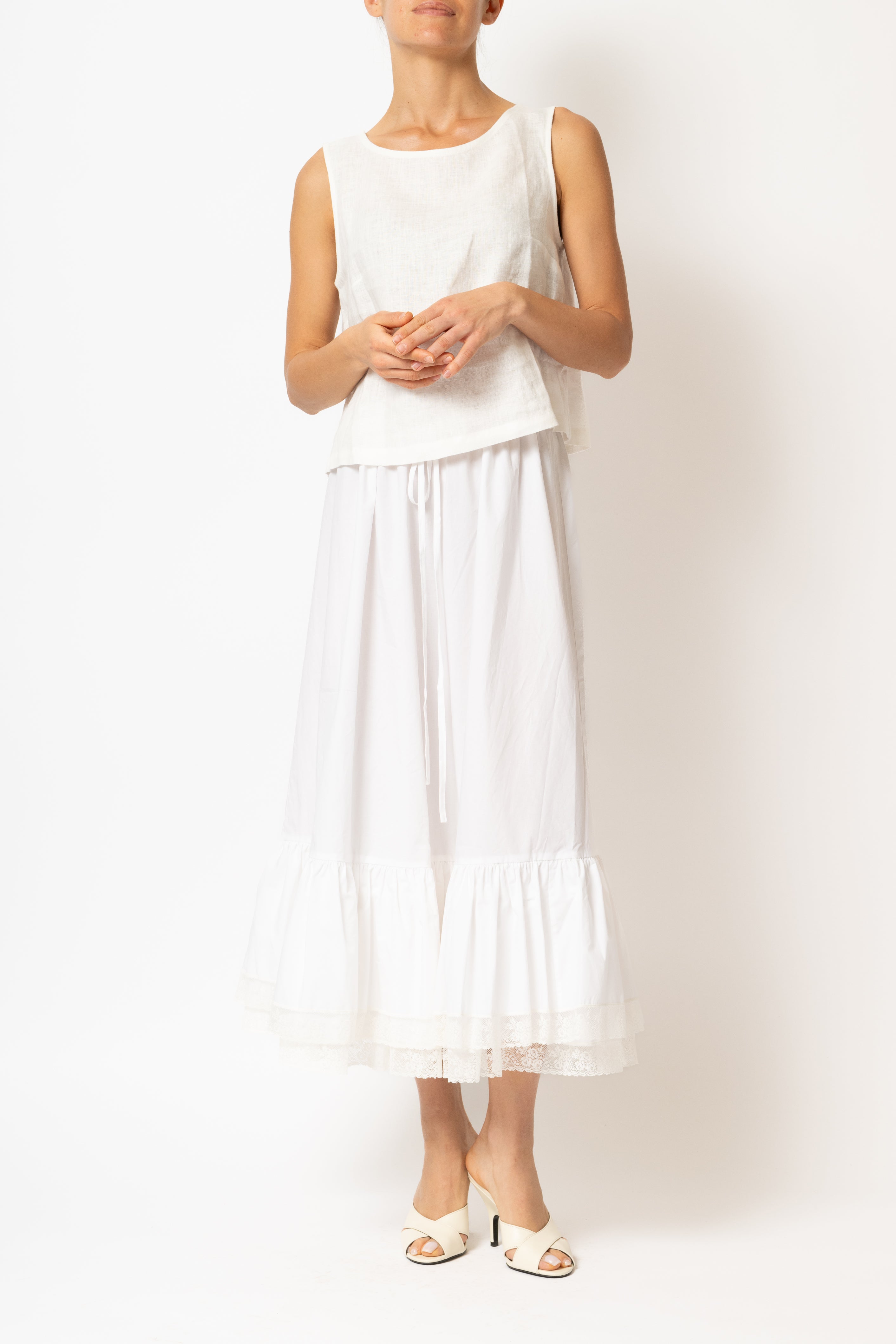 Bluza Fara Maneci, din In Alb