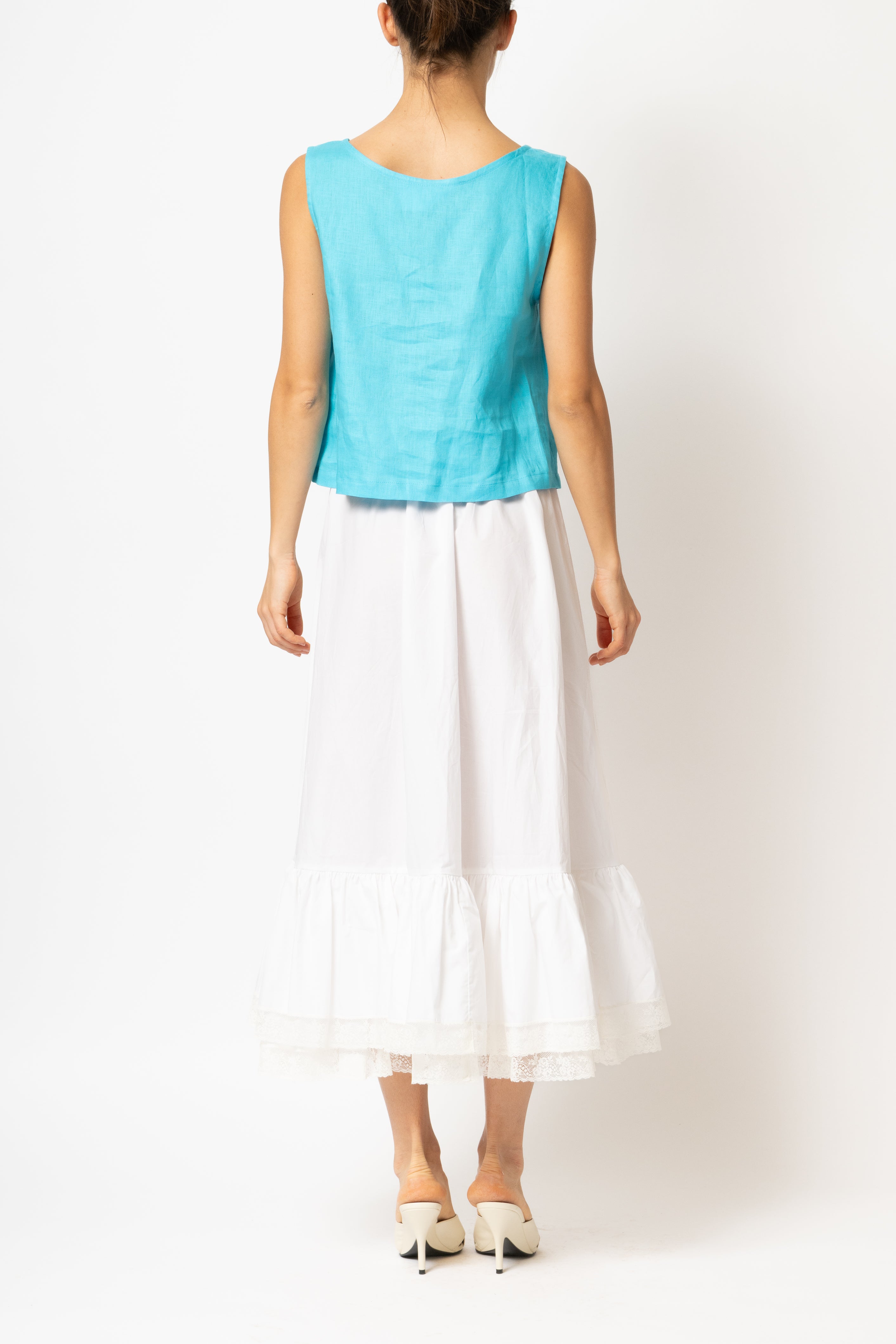 Bluza Fara Maneci, din In Turcoaz