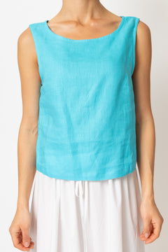 Bluza Fara Maneci, din In Turcoaz