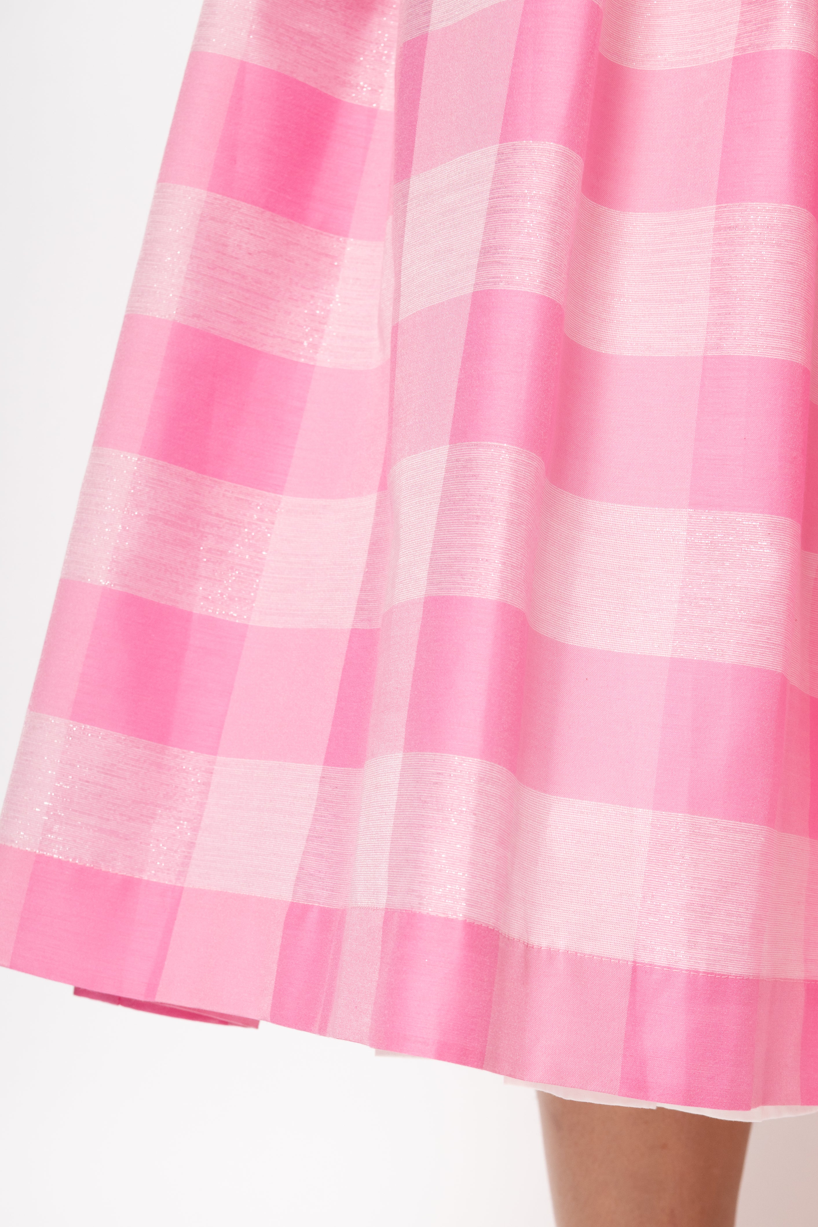 Rochie Midi in Carouri Mari Roz