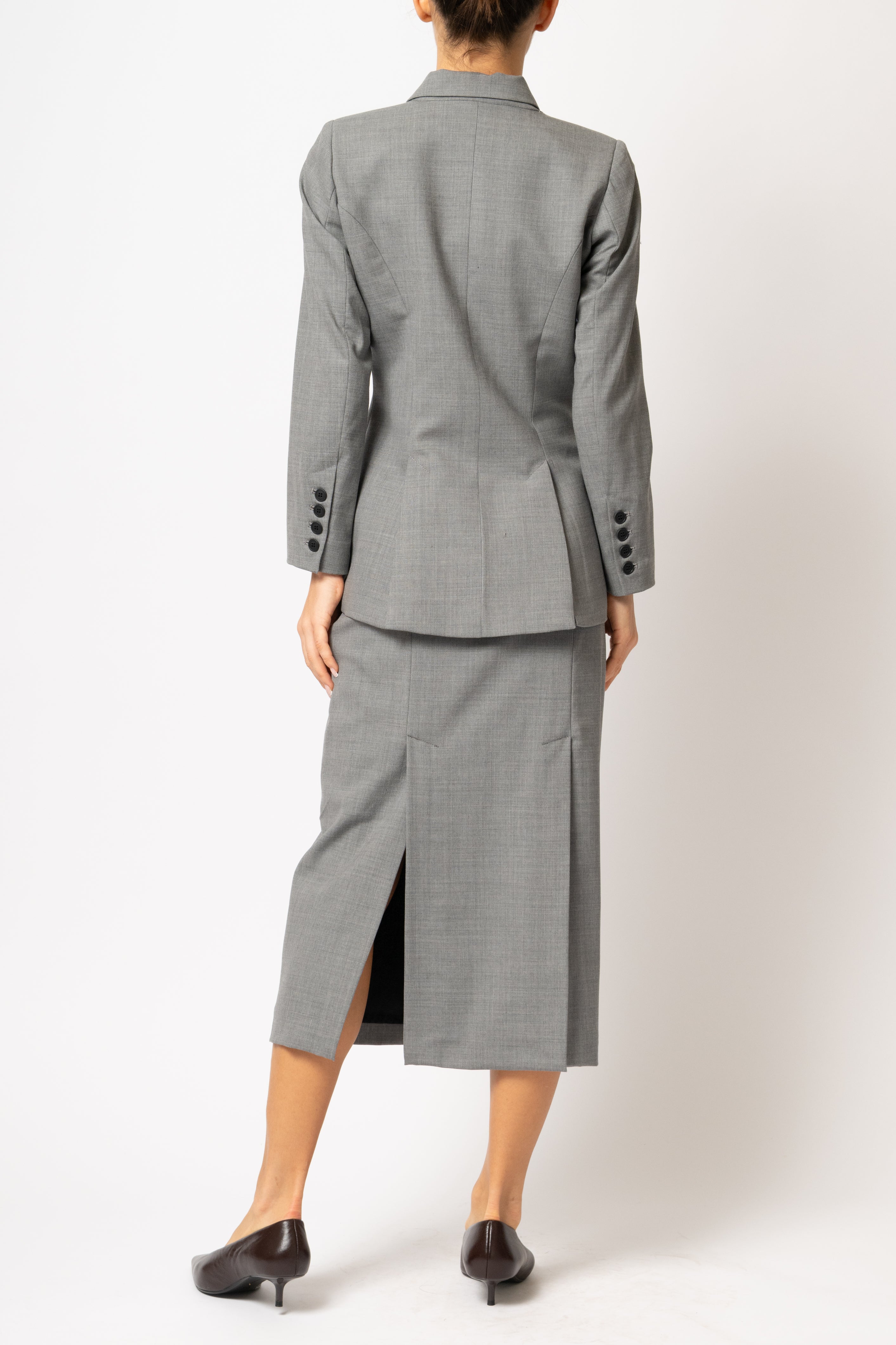 Sacou Cambrat din Lana, Gri