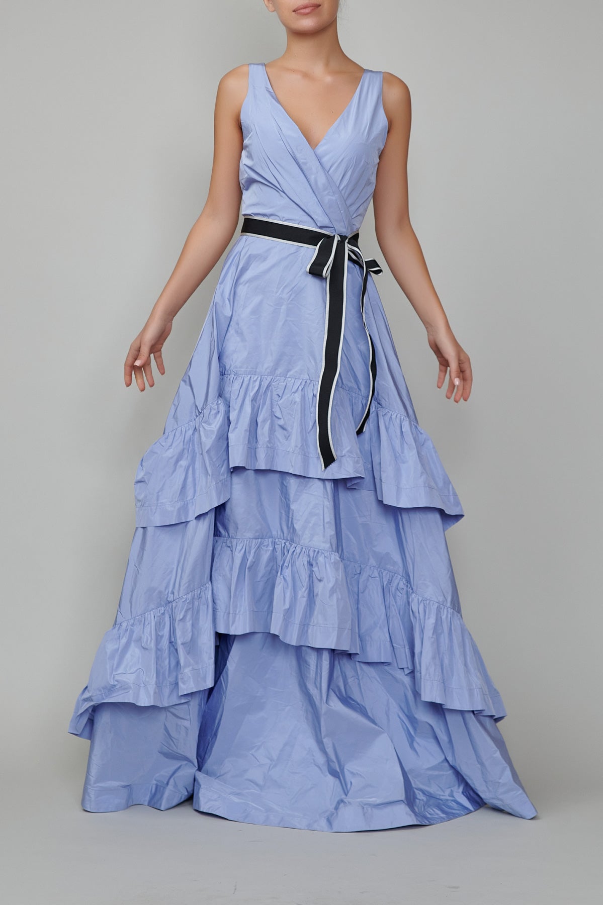 Rochie lunga din tafetta liliac