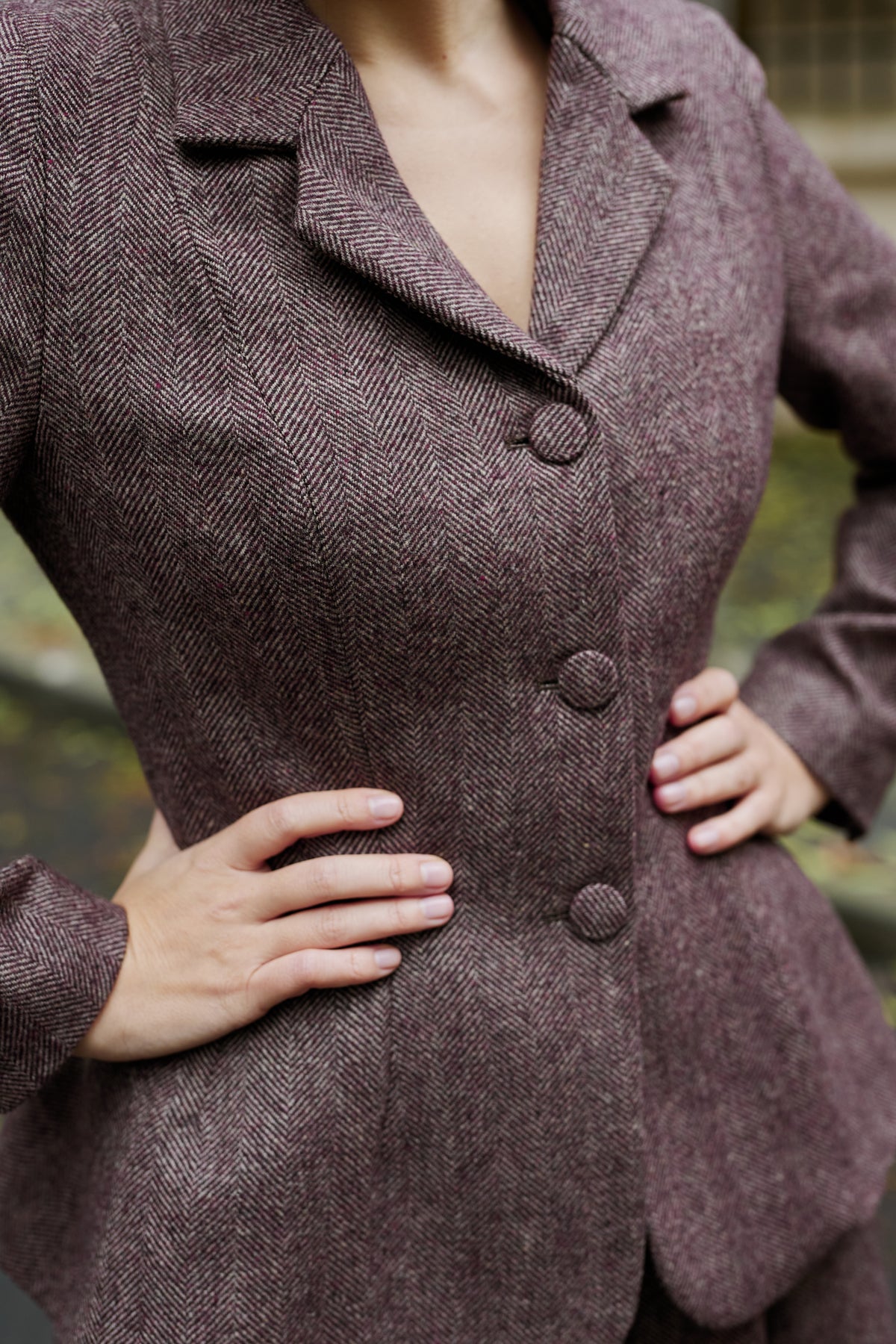 Wool Blazer, Magenta