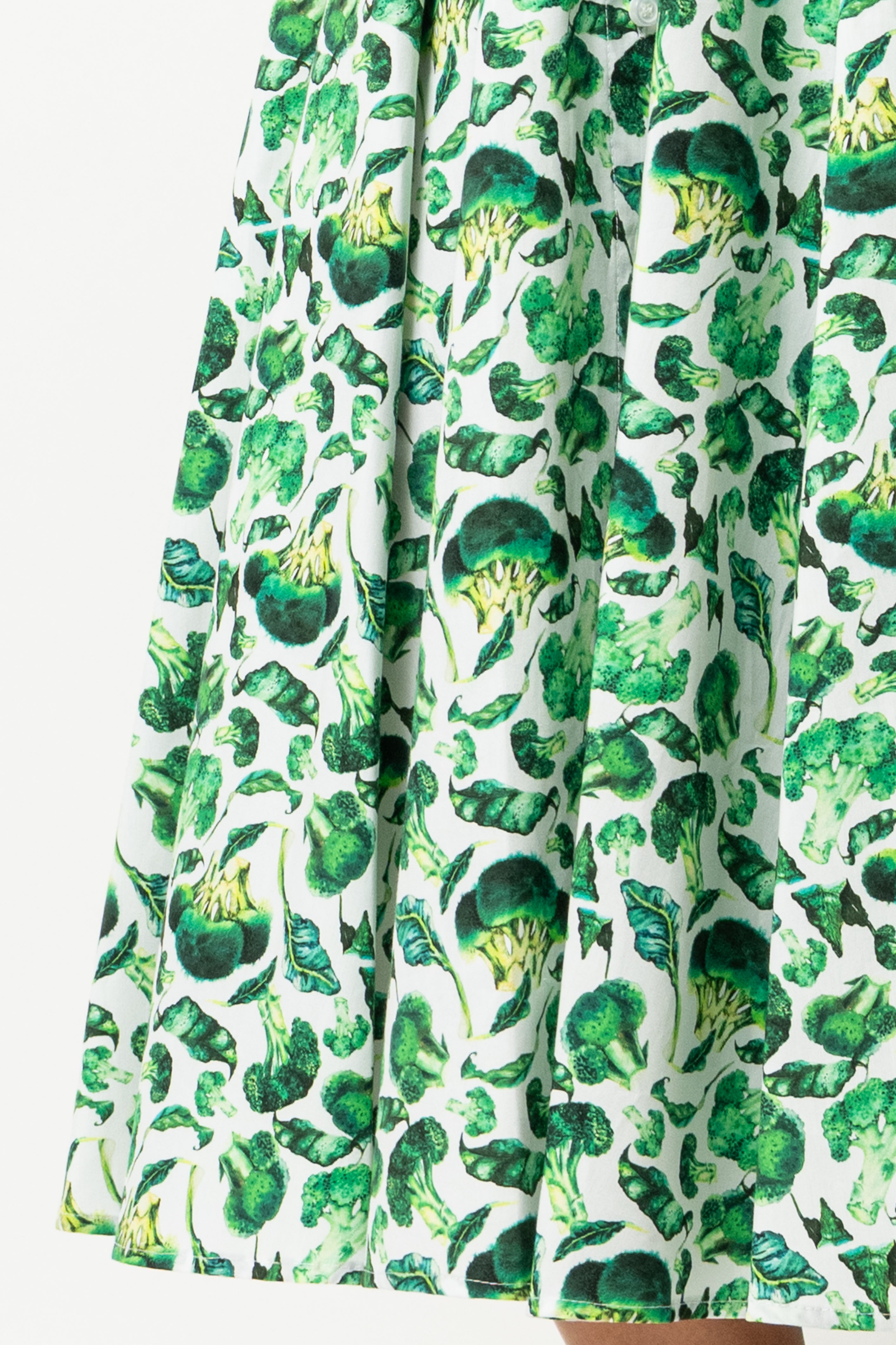 Rochie Camasa Midi cu Imprimeu Broccoli