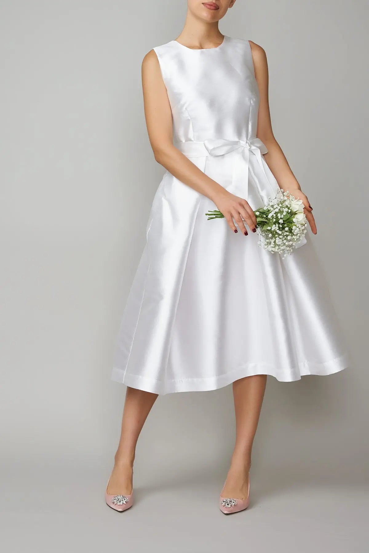 Rochie din mikado alb | MillaMilla