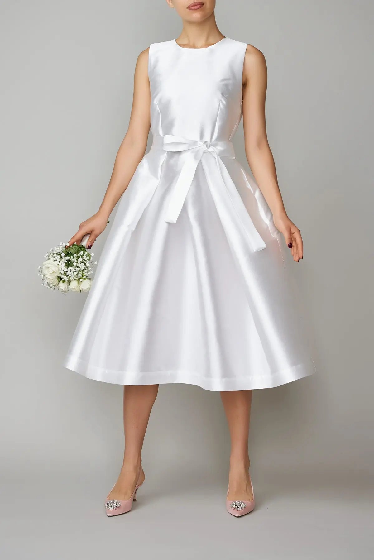 Rochie din mikado alb | MillaMilla