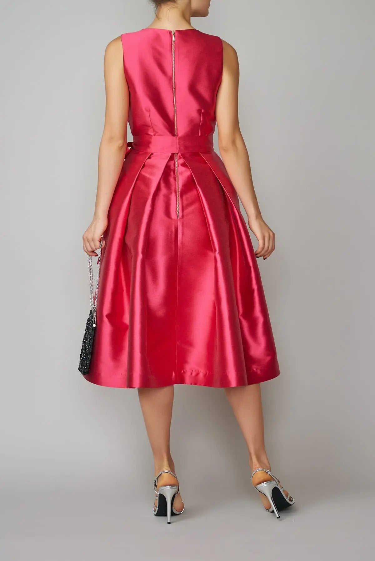 Rochie din mikado roz intens | MillaMilla