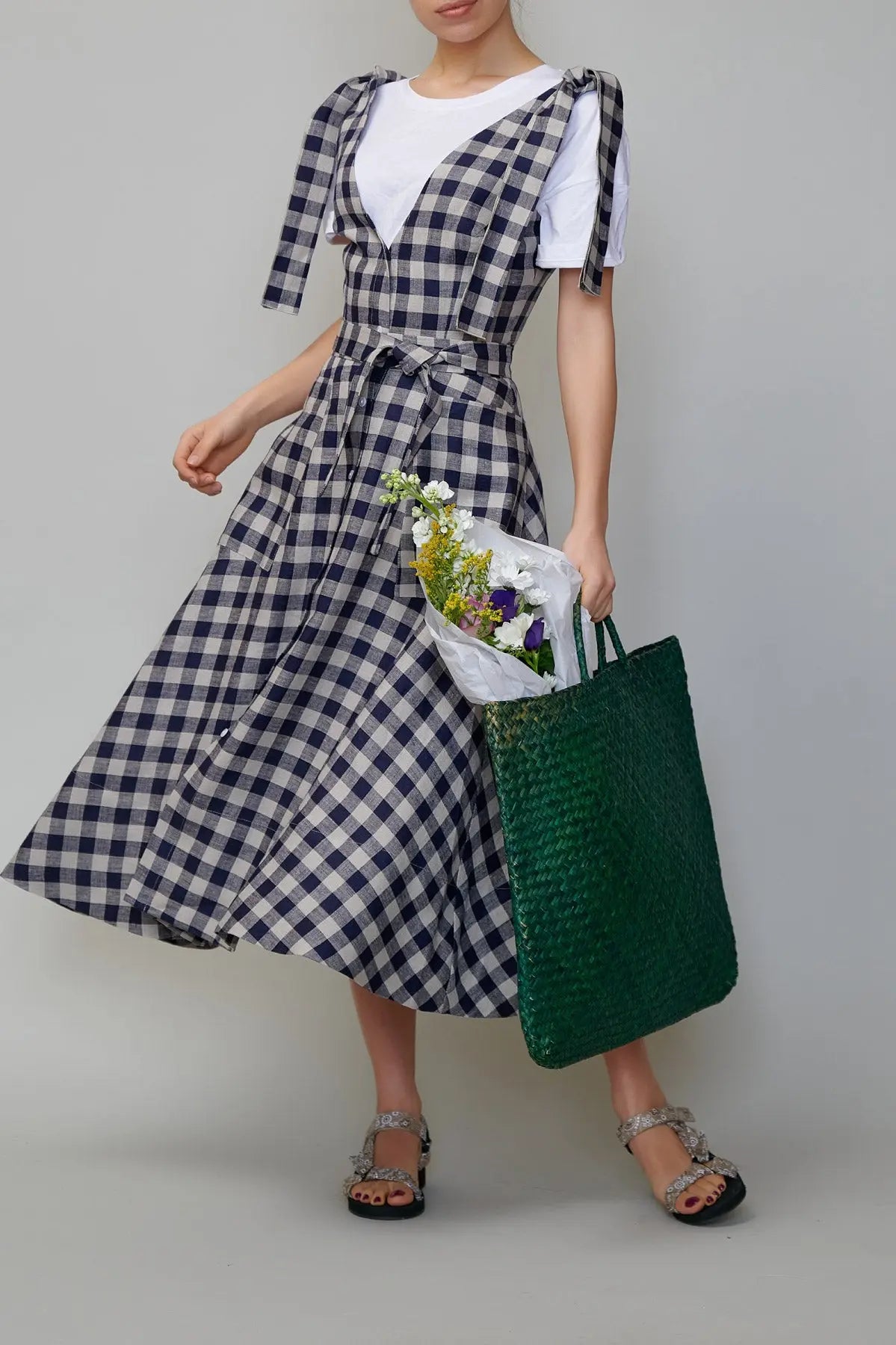 Sarafan din in în carouri bleumarin milla milla