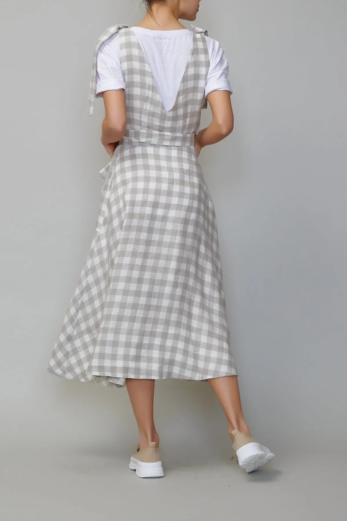 Sarafan din in în carouri gri natur milla milla