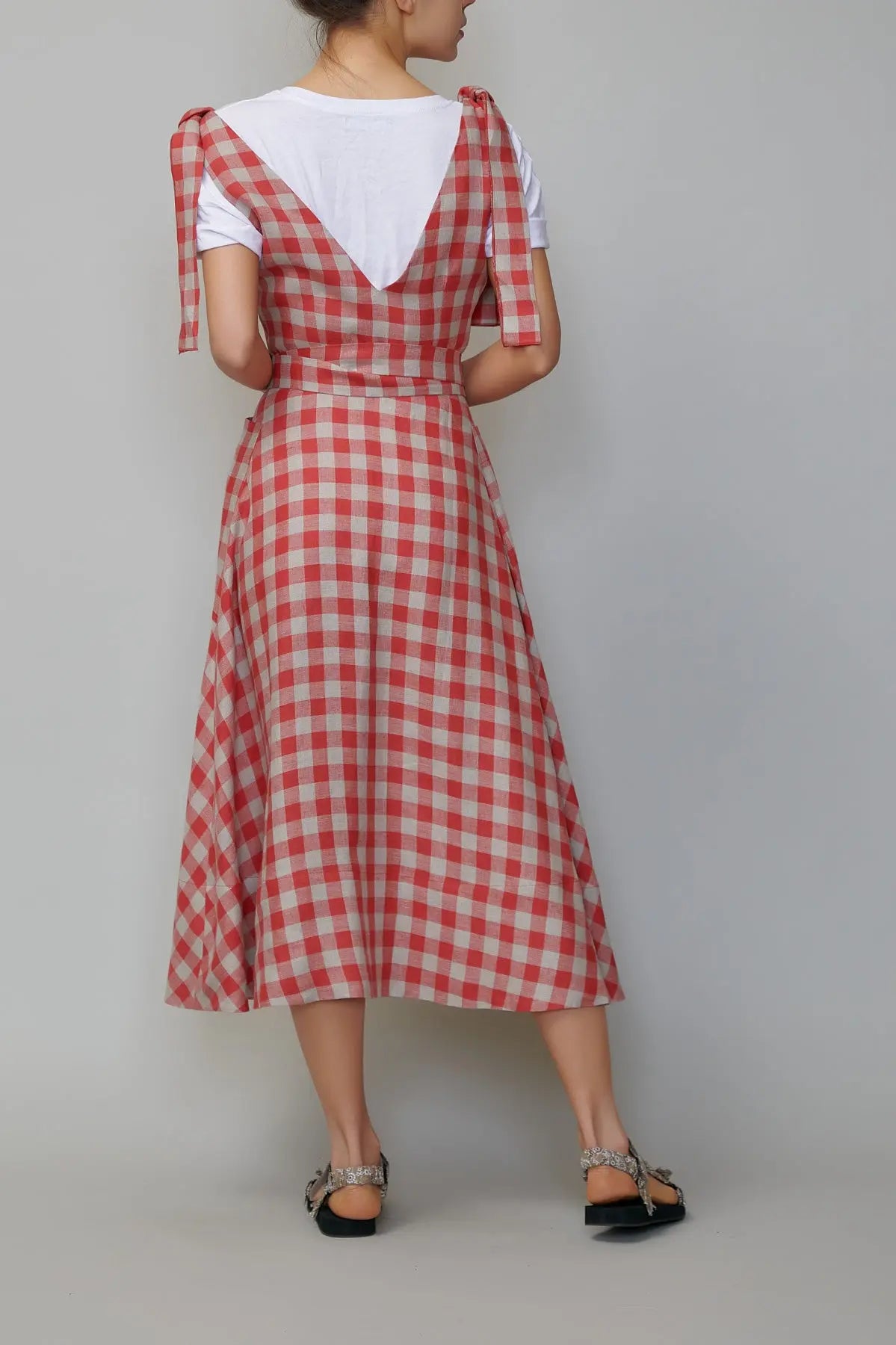 Sarafan din in în carouri rosii milla milla