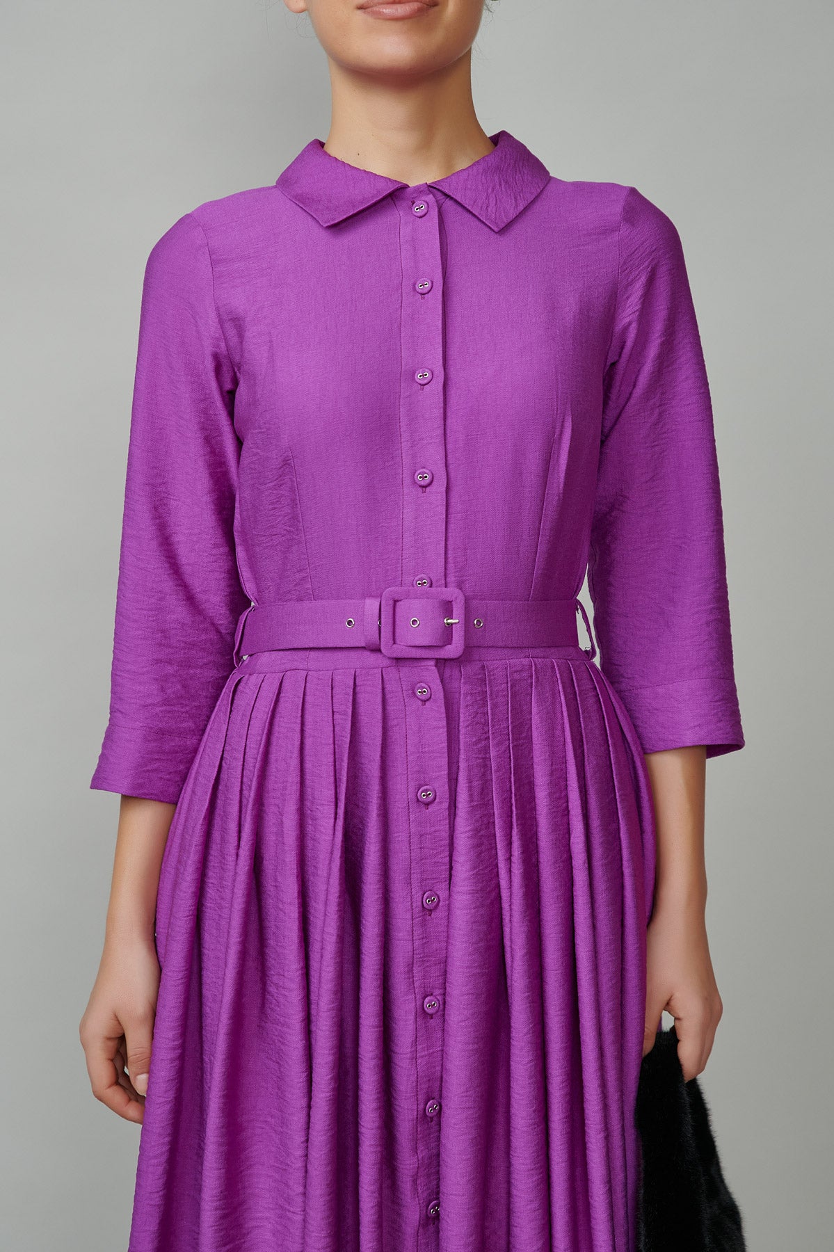 Purple shirt dress