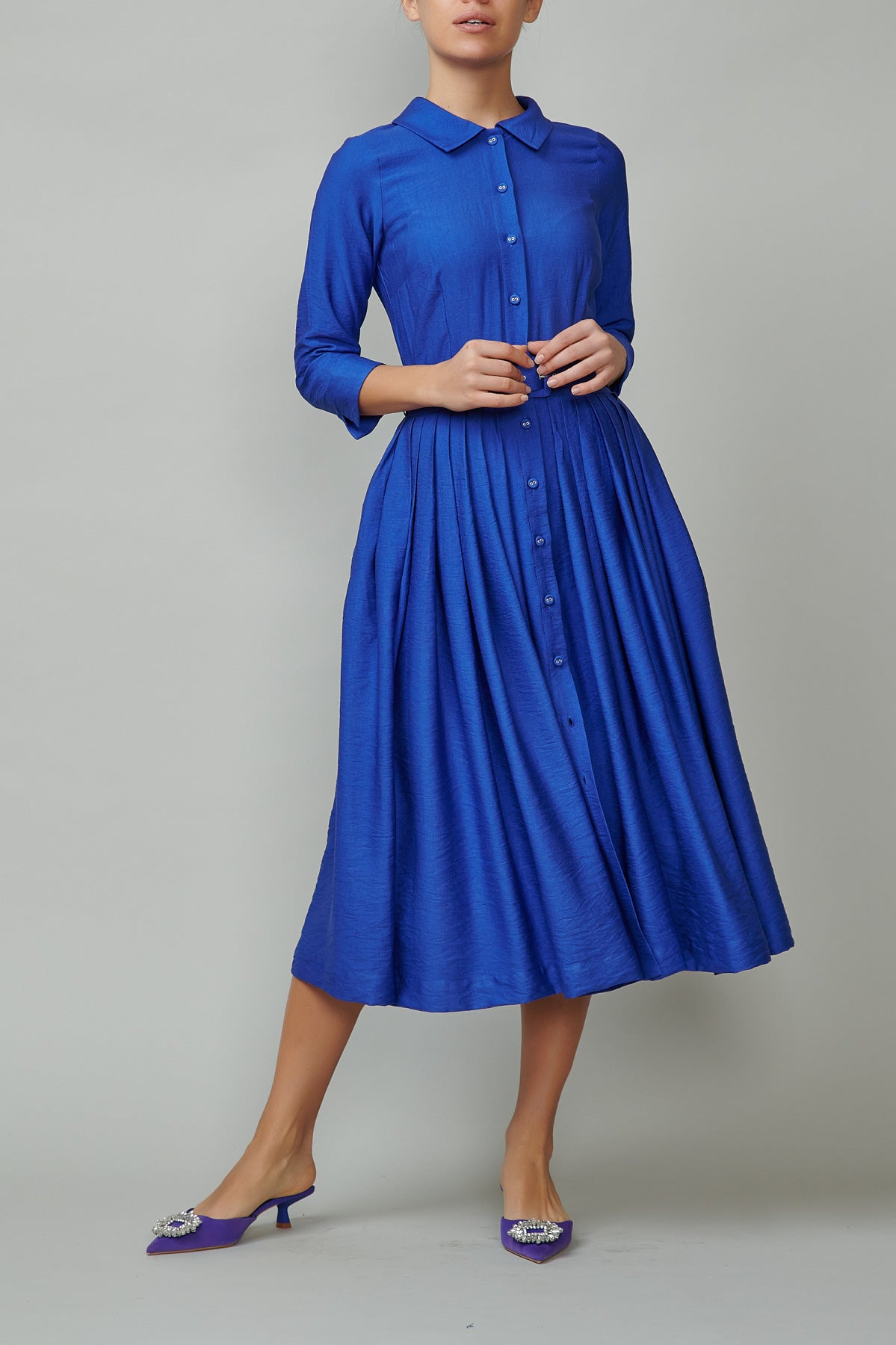 Rochie camasa albastra