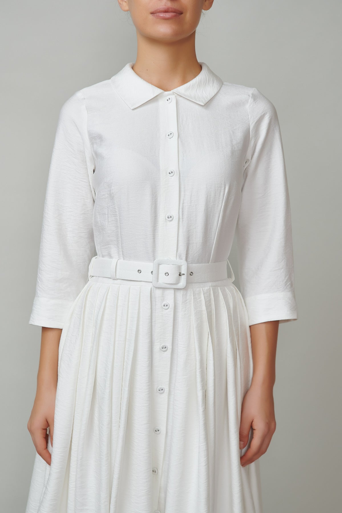 White shirt dress