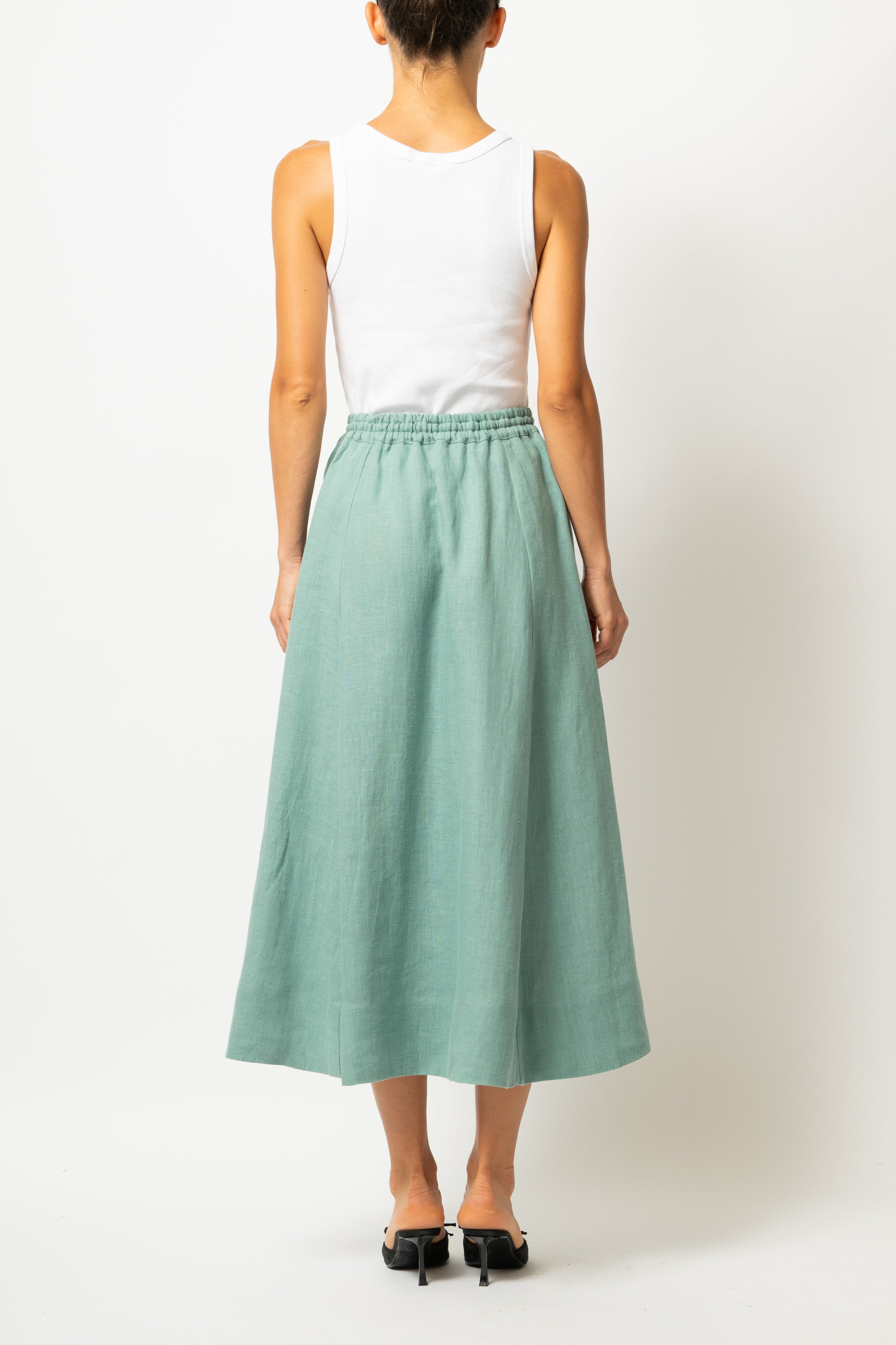 Fusta Midi din In Verde Menta