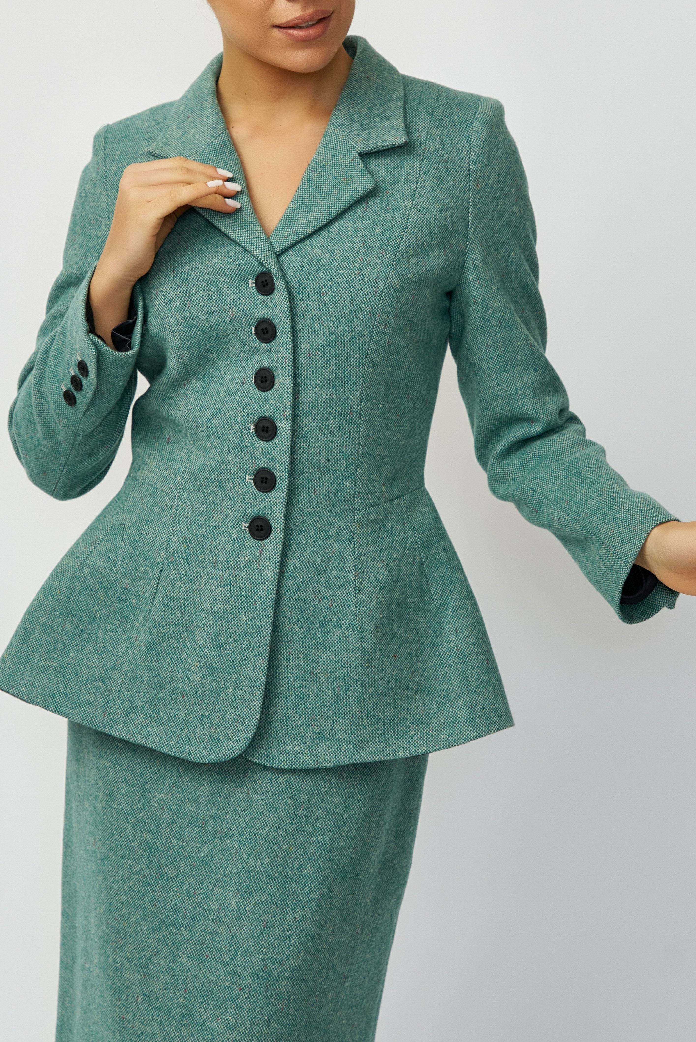 Wool Blazer, Green