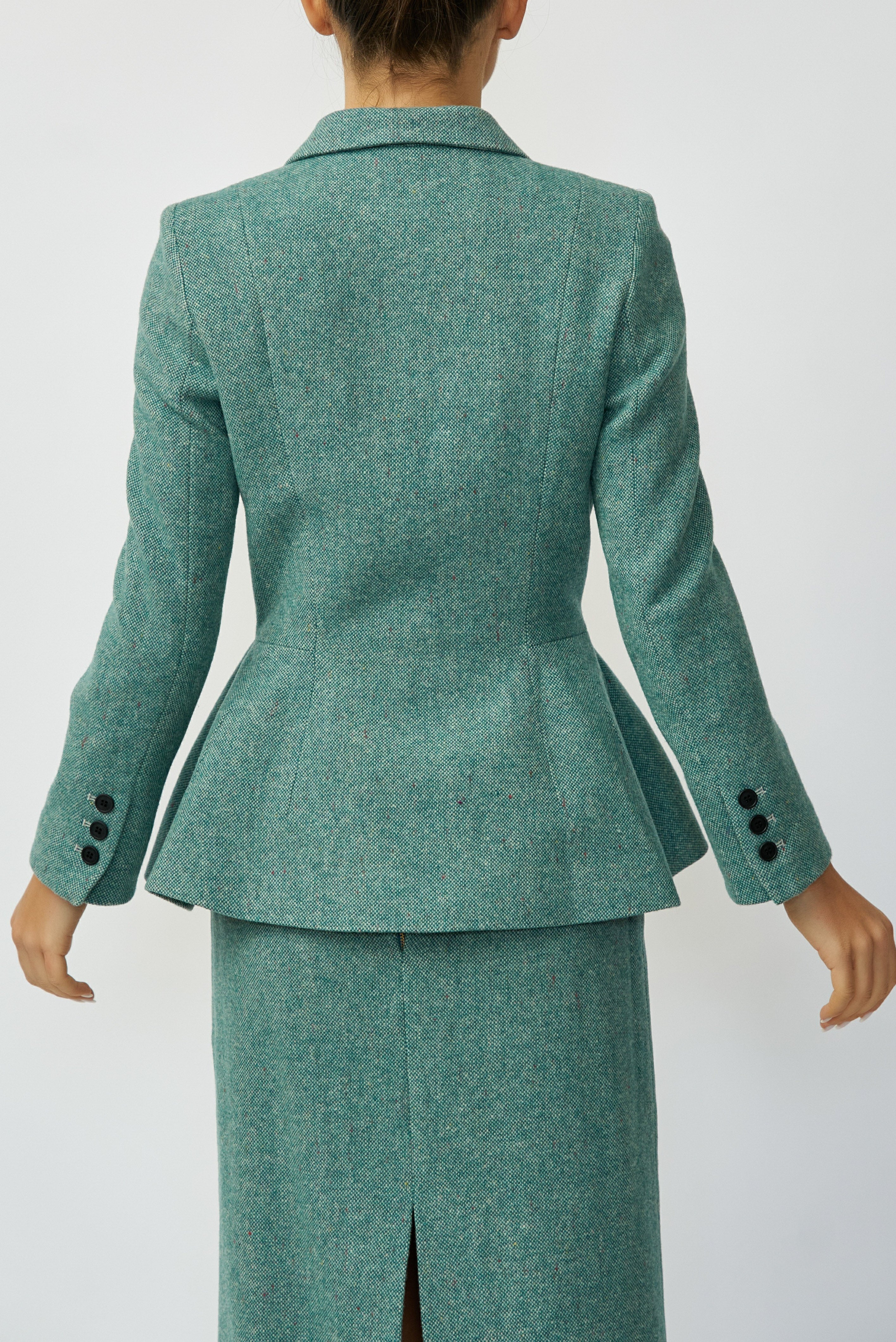 Wool Blazer, Green