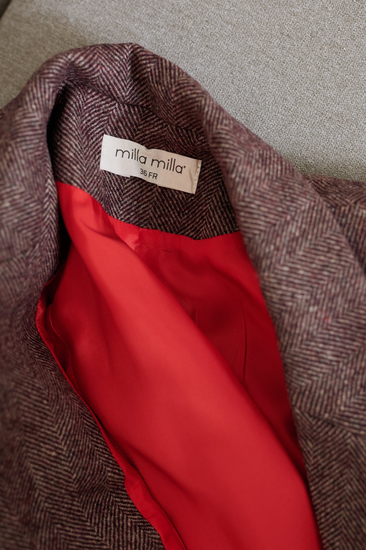 Wool Blazer, Magenta