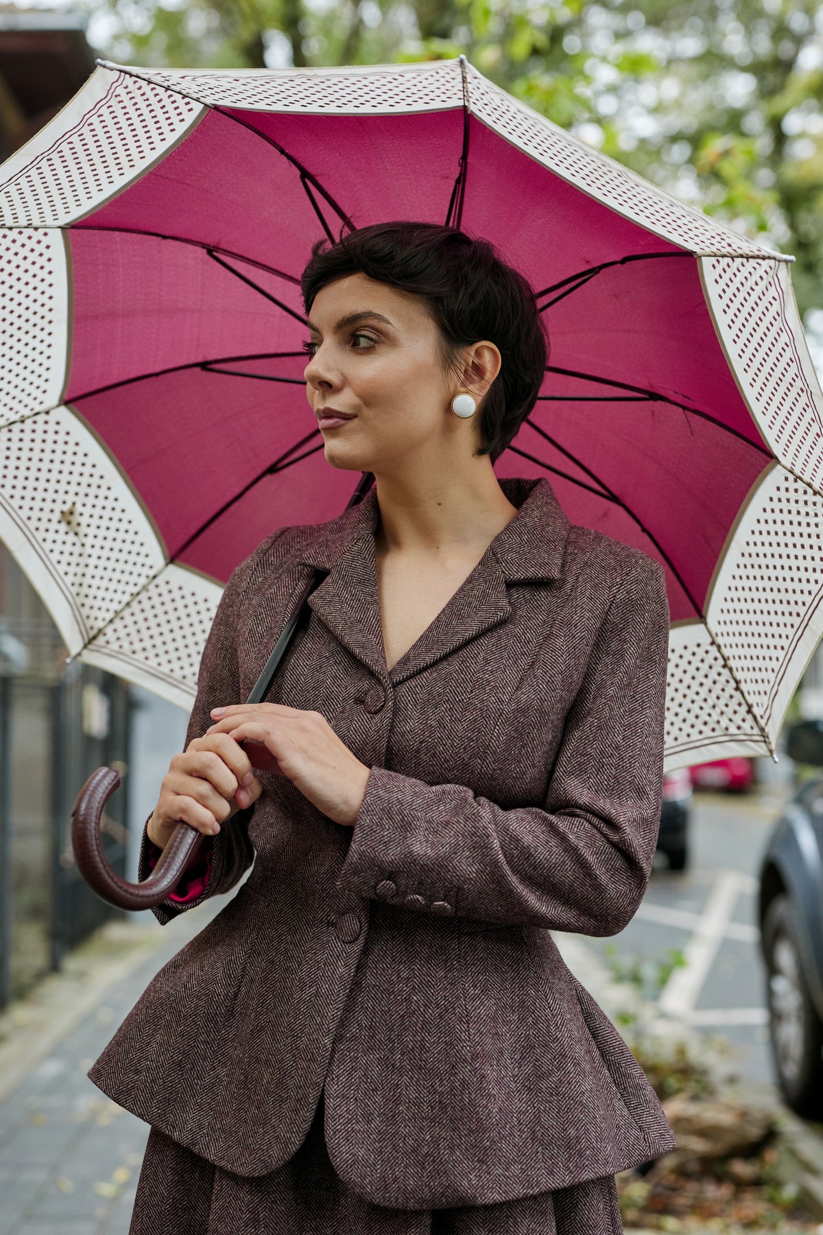 Wool Blazer, Magenta