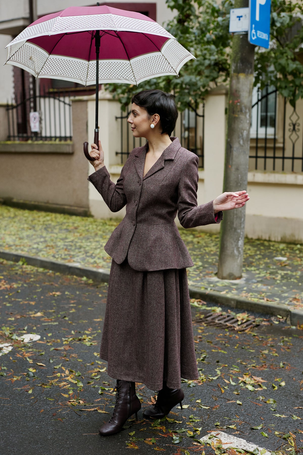Wool Blazer, Magenta