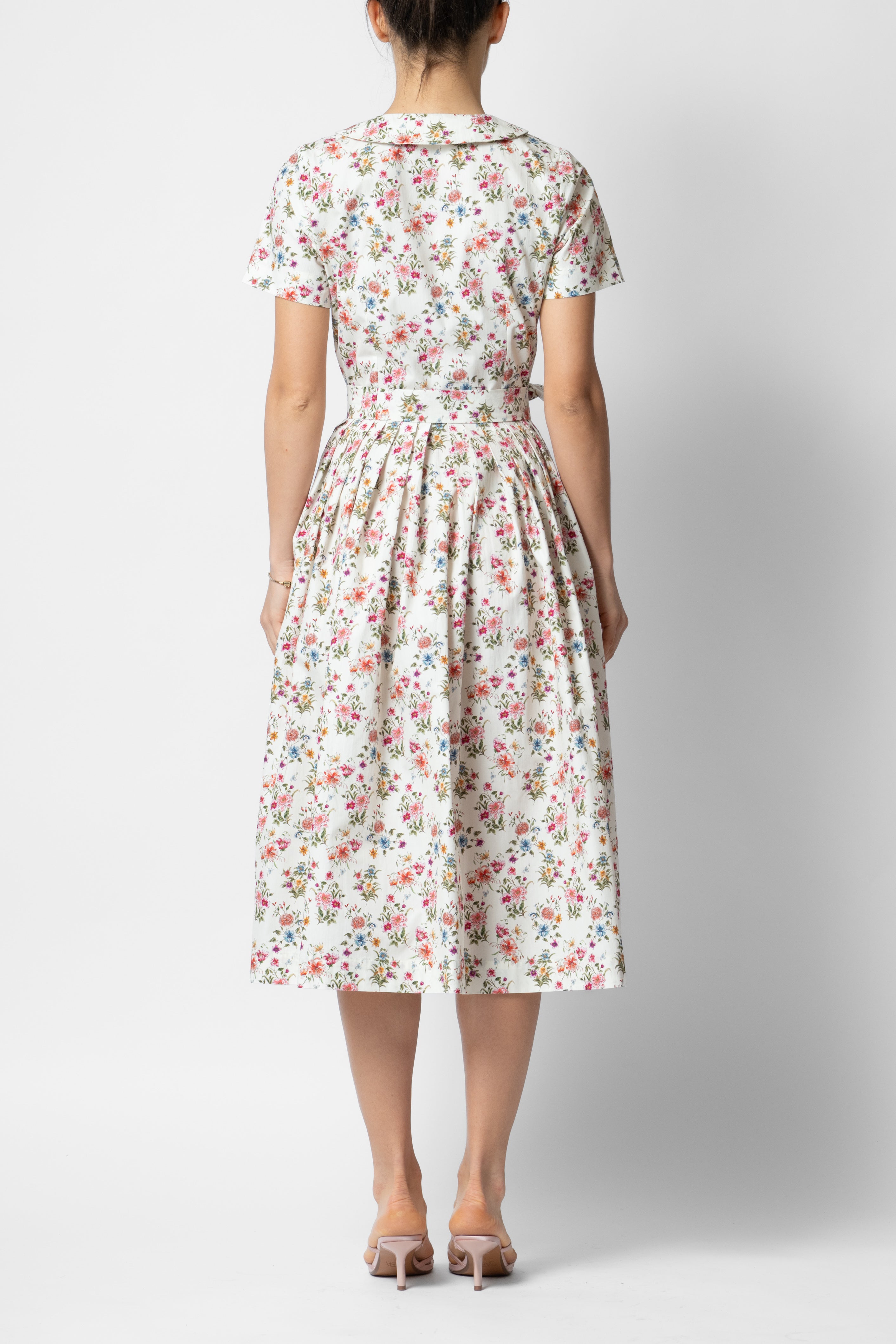 Cotton Midi Shirt Dress, Ivory