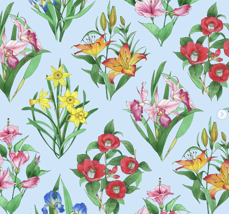 Rochie Midi cu Imprimeu Multicolor din Bumbac, Bleu