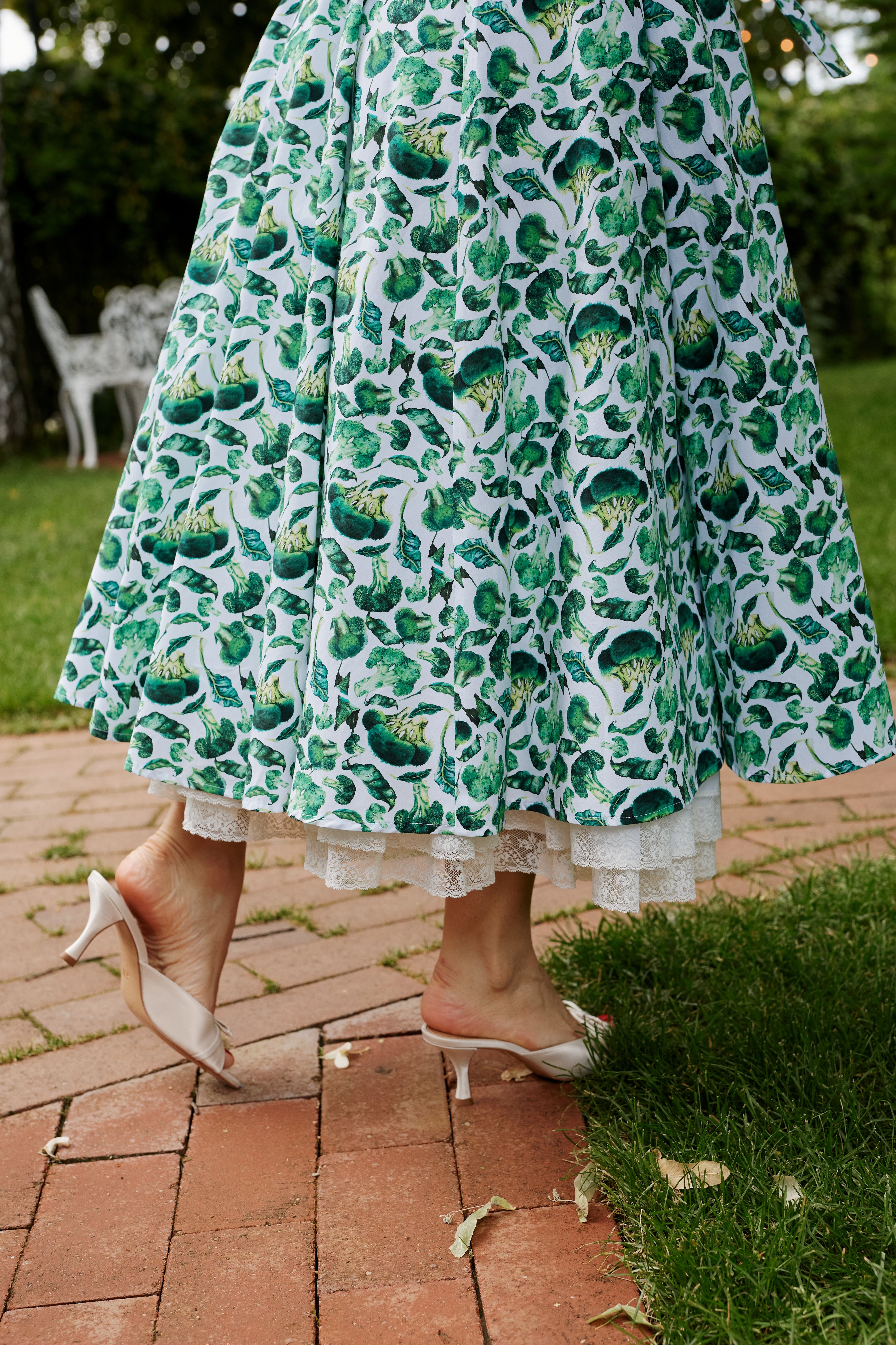 Rochie Camasa Midi cu Imprimeu Broccoli