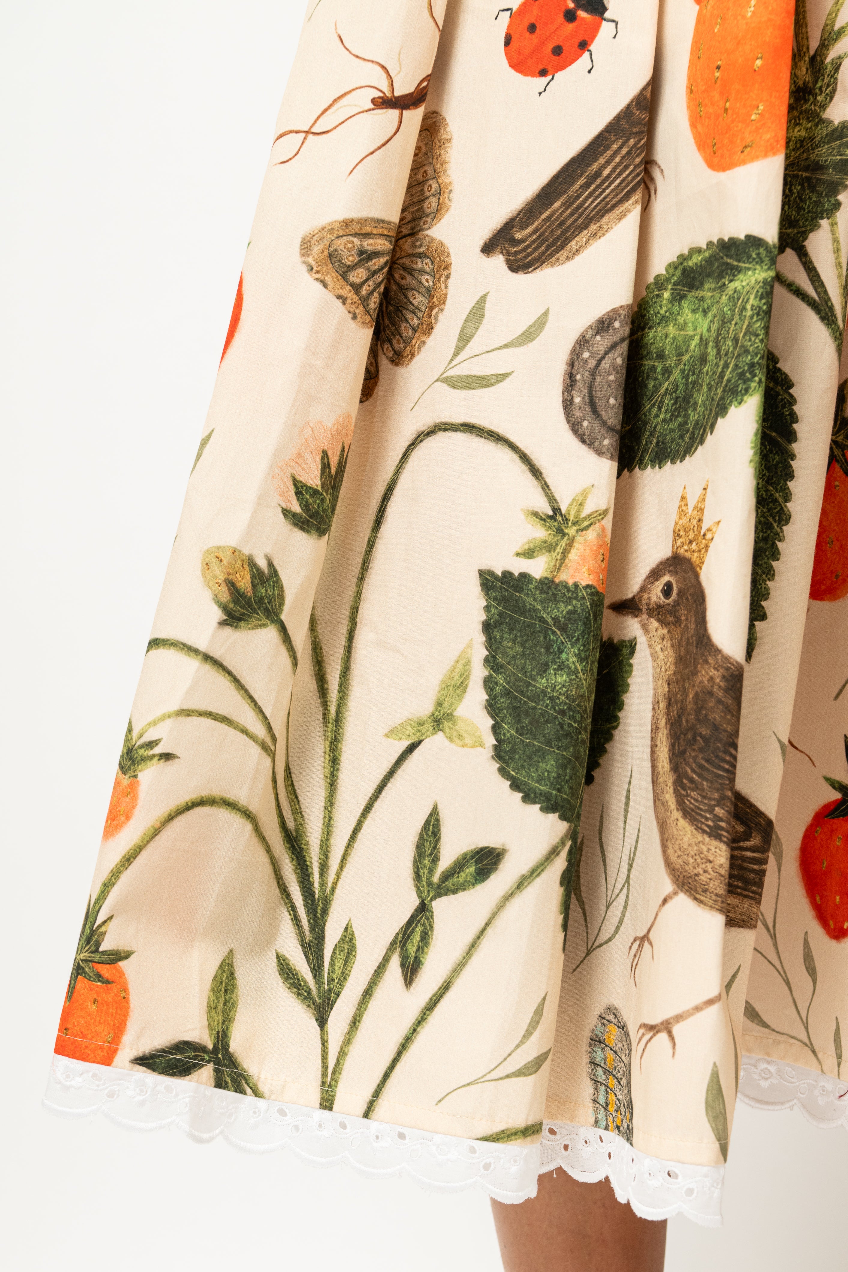 Midi Dress with Provence Print in Cotton “Madalina Andronic X Milla Milla”, Purple