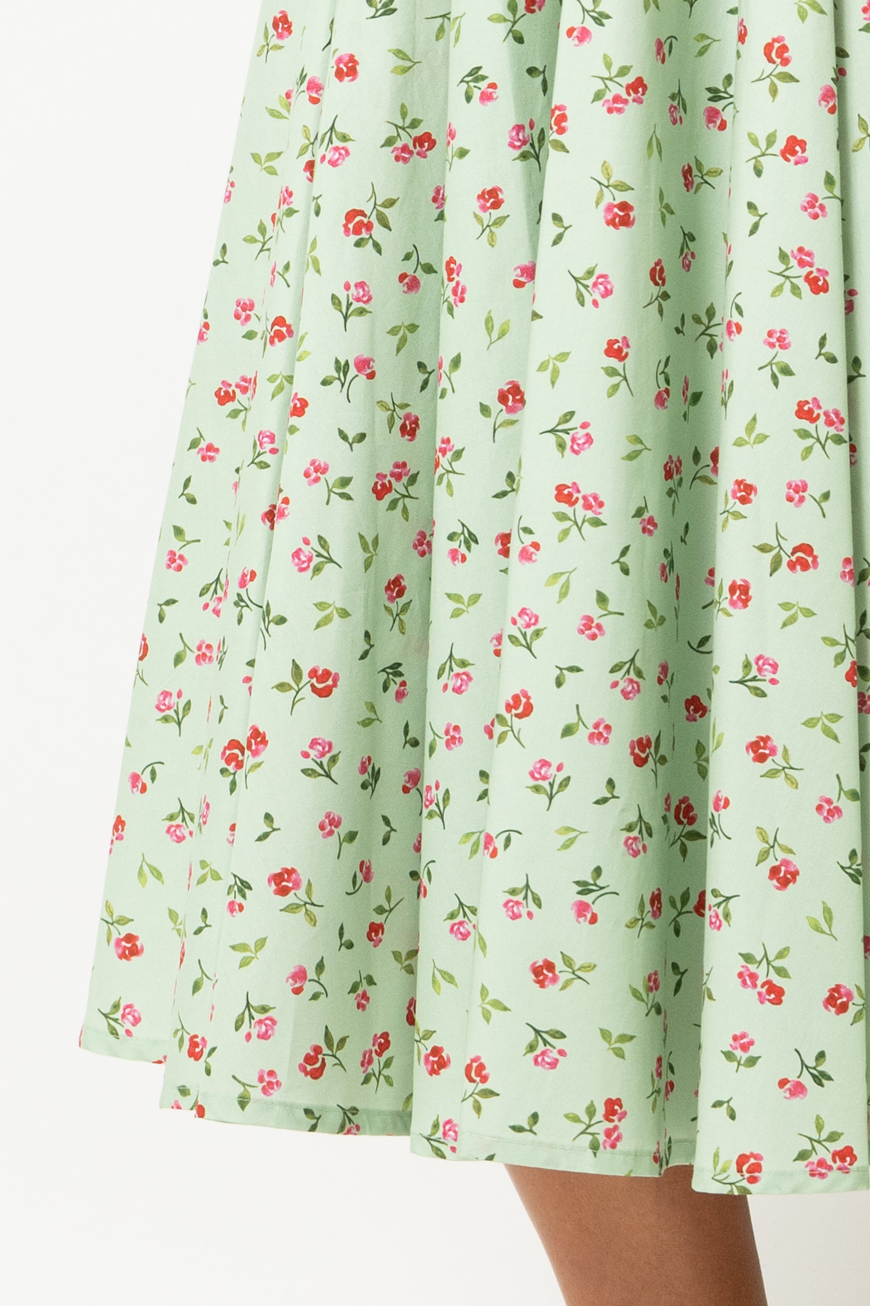 Floral and Striped Midi Shirt Dress, Blue