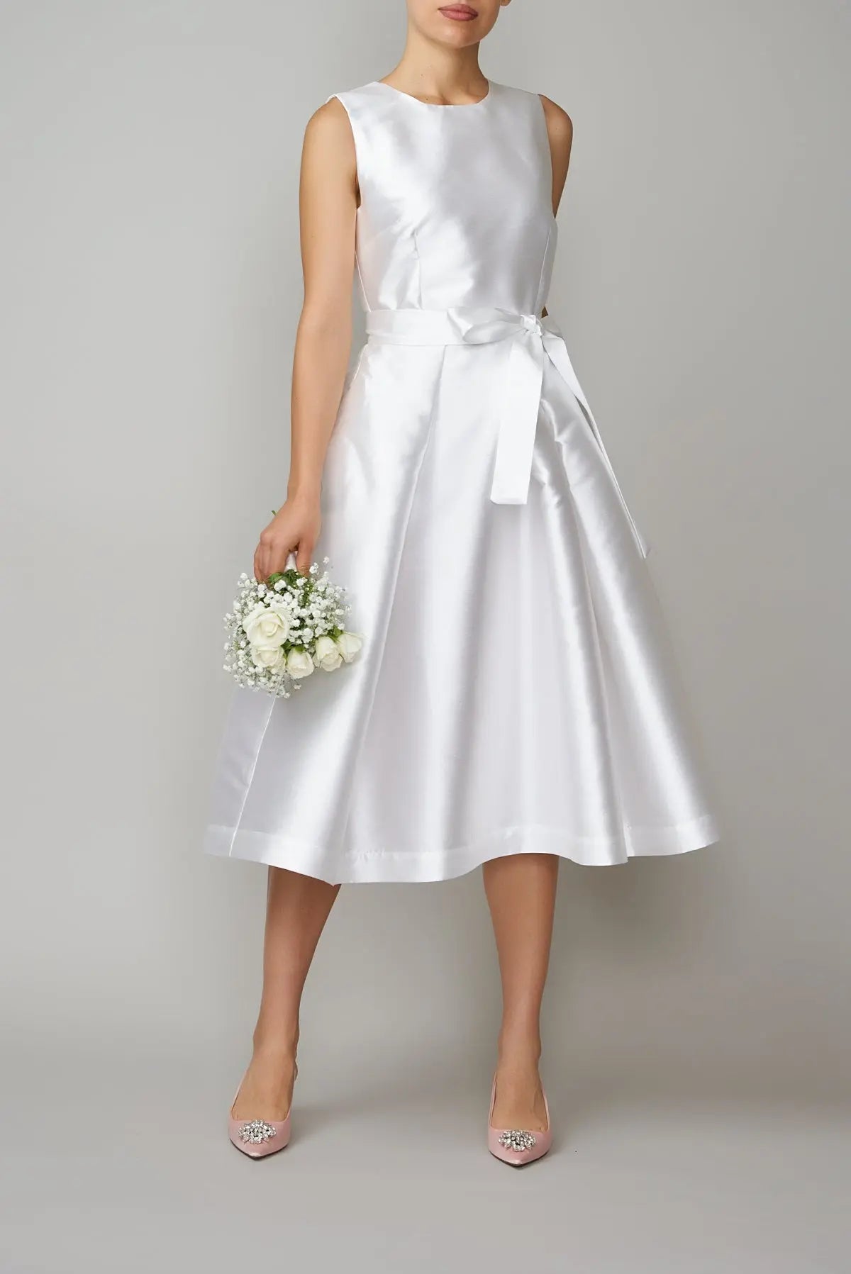 Rochie din mikado alb | MillaMilla