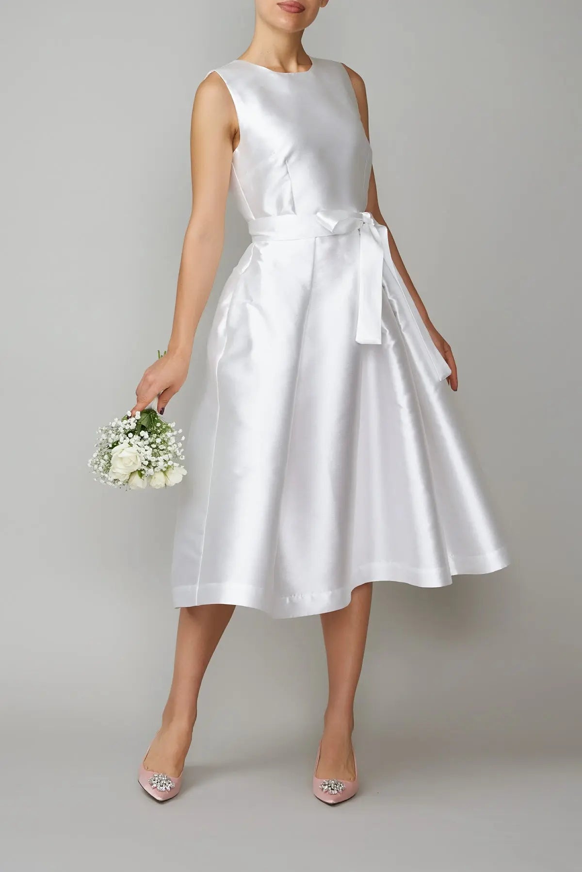 Rochie din mikado alb | MillaMilla