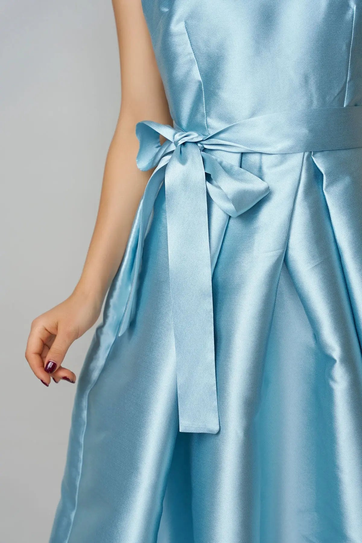 Rochie din mikado albastru deschis | MillaMilla