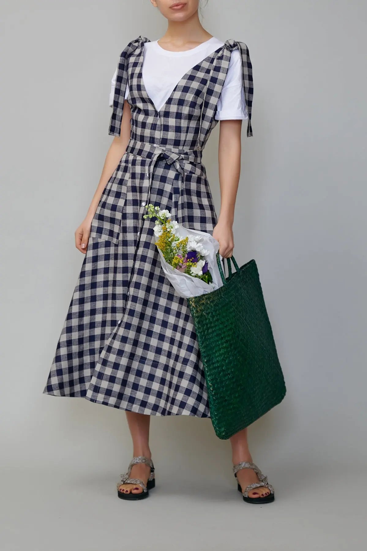 Sarafan din in în carouri bleumarin milla milla