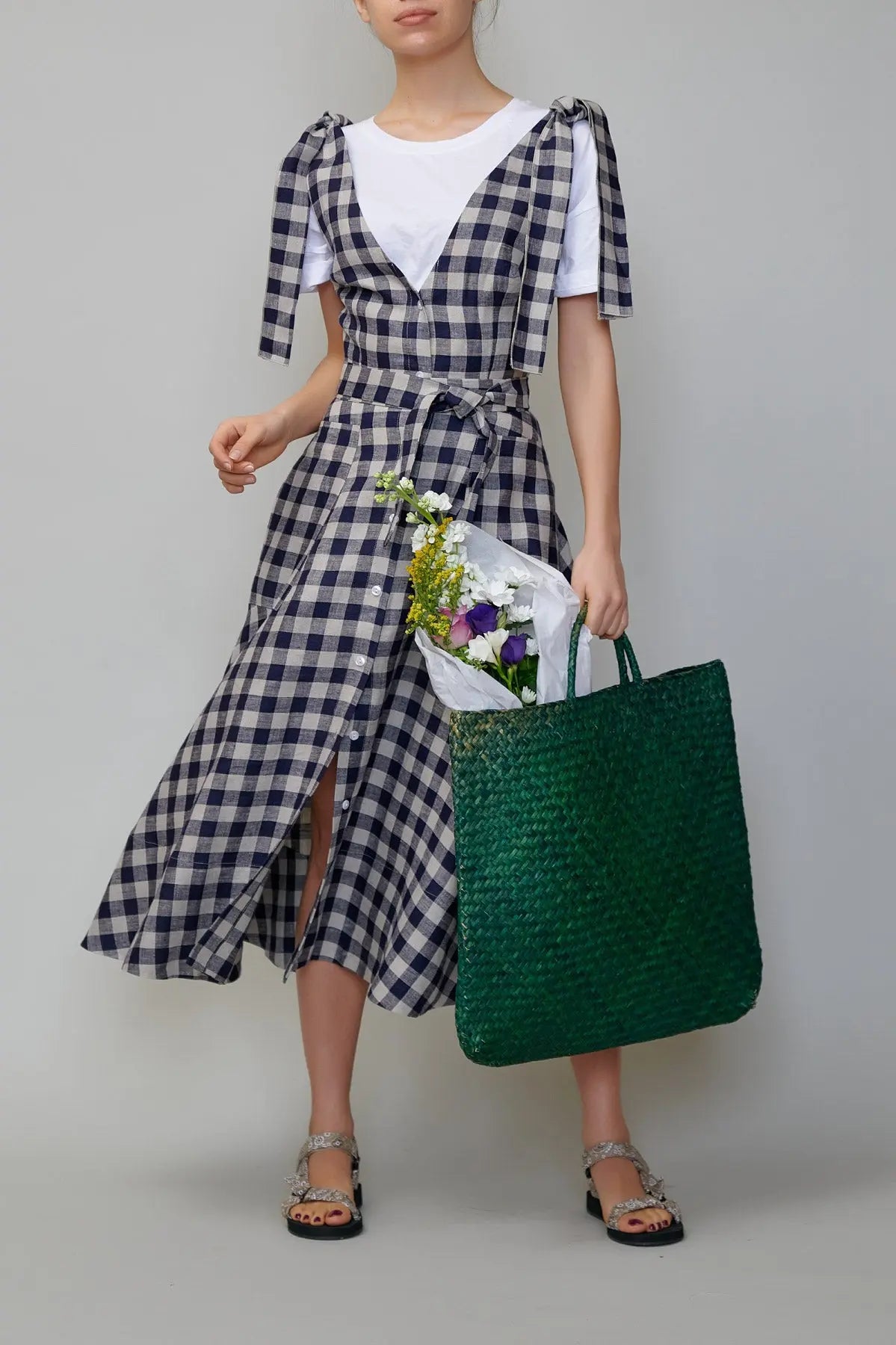 Sarafan din in în carouri bleumarin milla milla