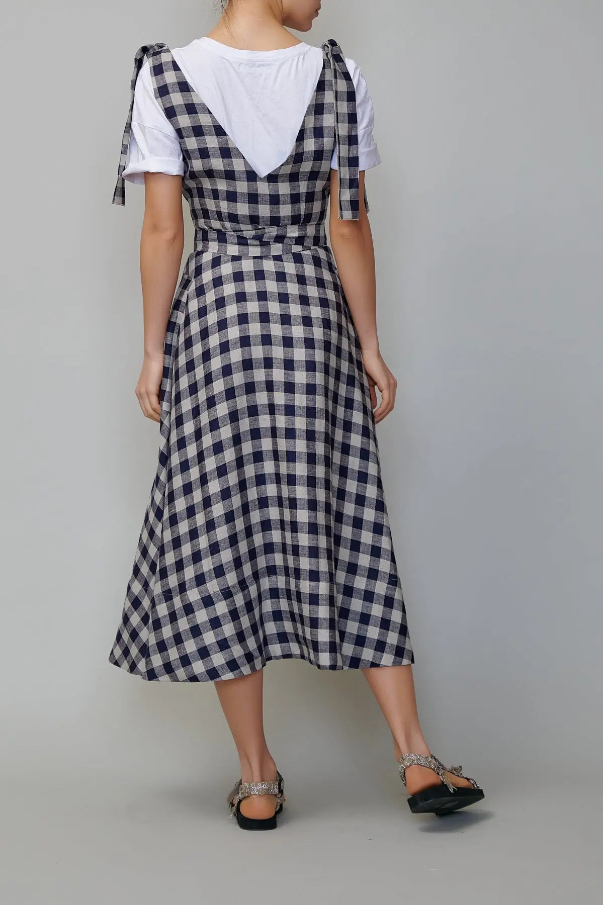 Sarafan din in în carouri bleumarin milla milla
