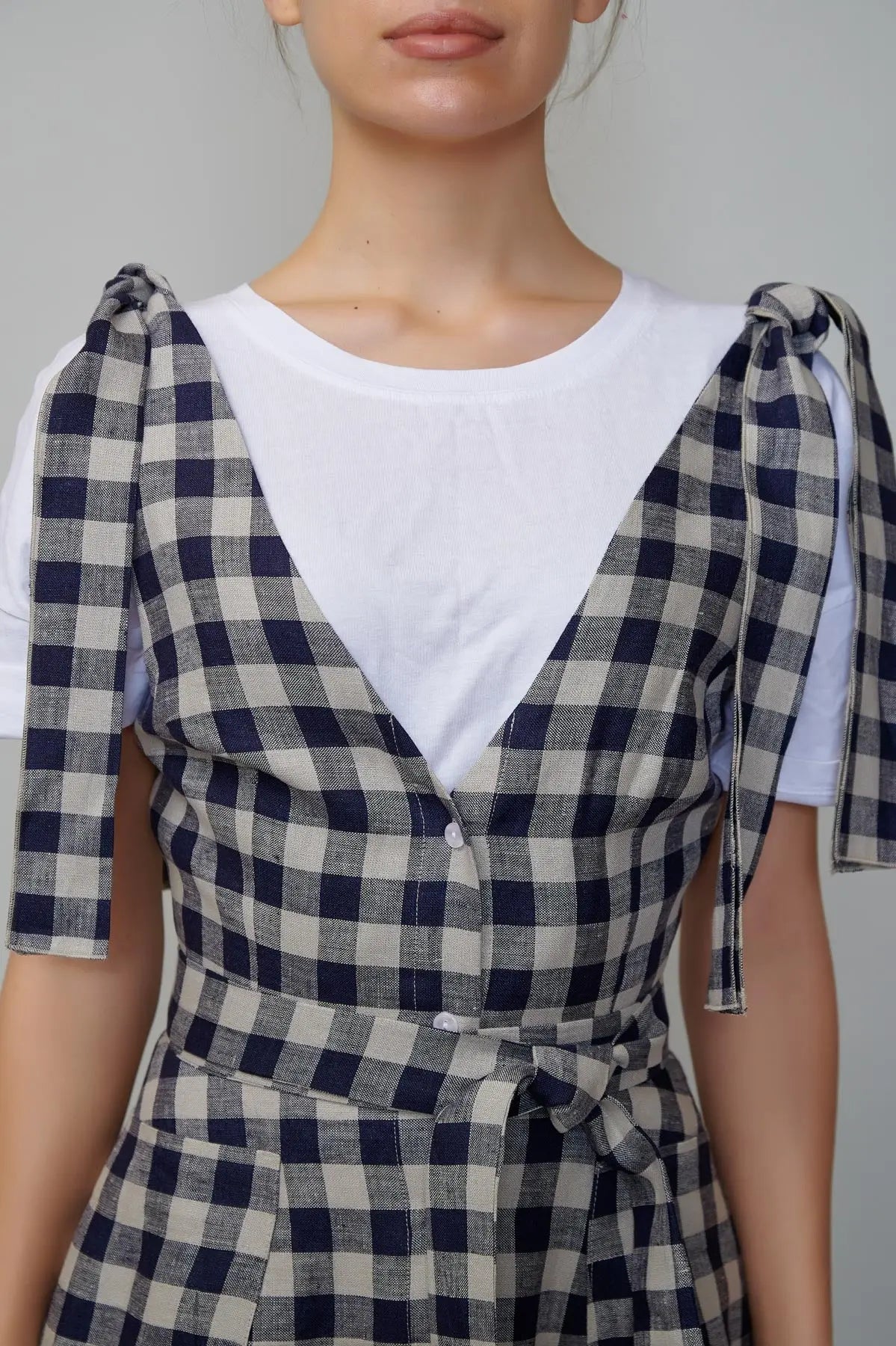 Sarafan din in în carouri bleumarin milla milla