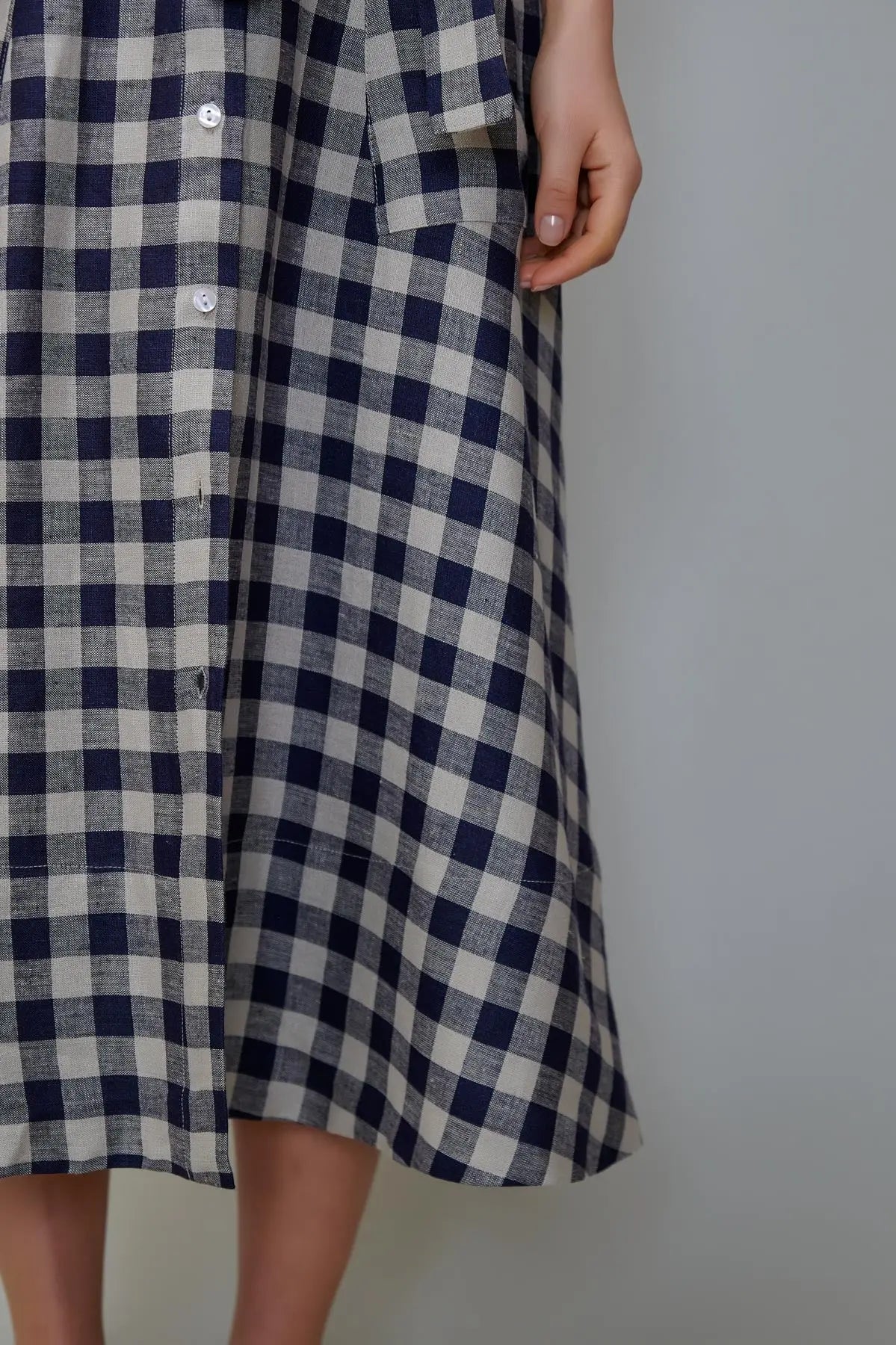 Sarafan din in în carouri bleumarin milla milla