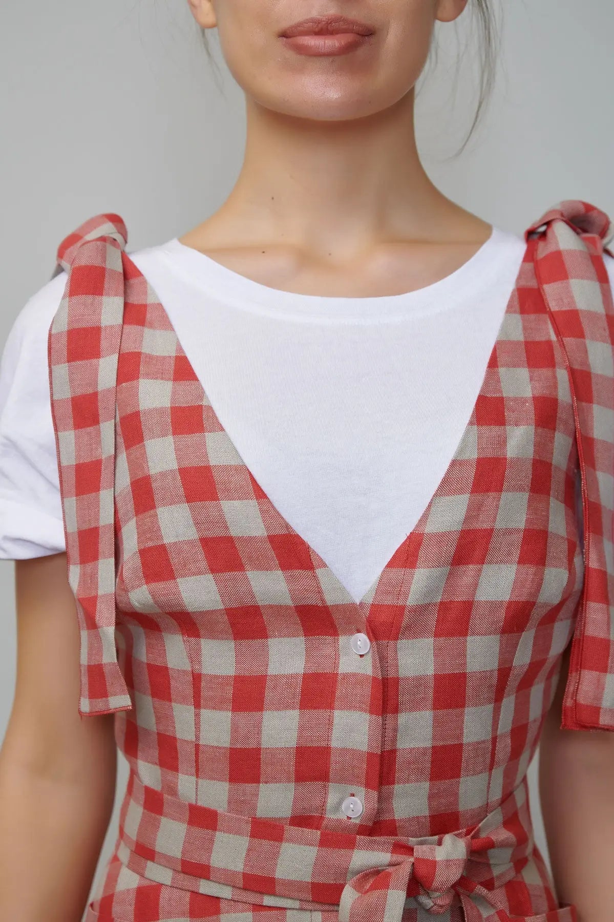 Sarafan din in în carouri rosii milla milla